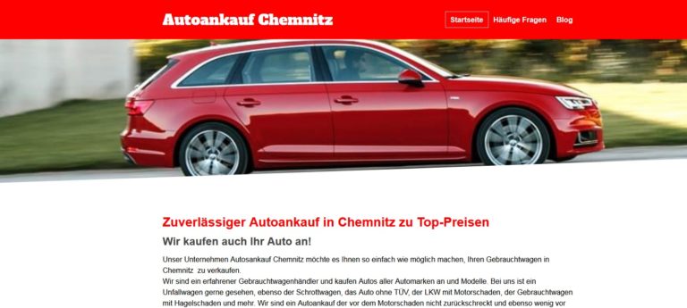 Autoankauf in Chemnitz und Umgebung