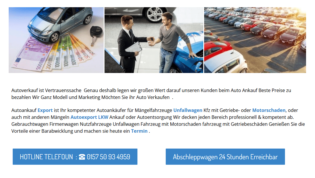 Auto Ankauf Salzgitter kontaktieren, wenn man sein Altfahrzeug schnell, sicher und ohne Garantiegewährung loswerden will